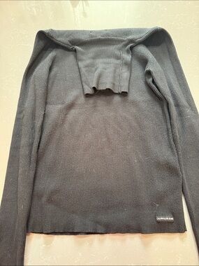 Calvin Klein Jeans Black Ribbed Turtleneck Sweater
